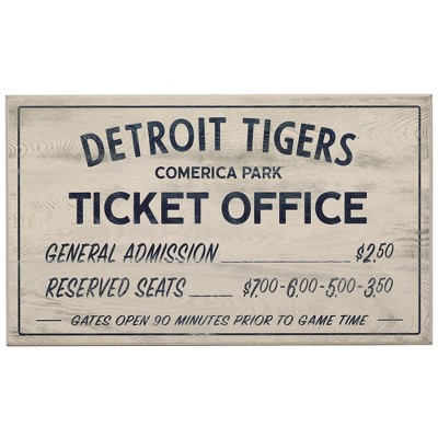 Mlb Detroit Tigers Baseball Tradition Wood Sign Panel : Target