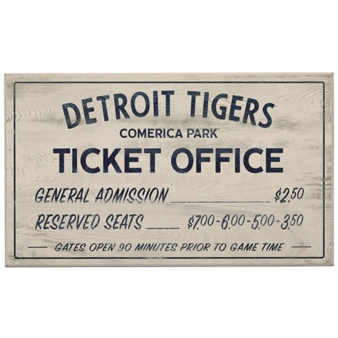 MLB Detroit Tigers Baseball Field Metal Panel