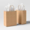5ct Solid Brown Kraft Cub Christmas Gift Bags - Wondershop™ - 2 of 3