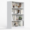 GlasFlength Decorative Bookshelf, Spacious Space and Adjustable Shelf, Open Bookshelves for Bedroom, Living Room, Home Office，White，33"*11.6"*48" - 2 of 4