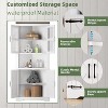 67" Tall Corner Cabinet with Storage, Corner Hutch with Glass Door and Adjustable Shelves - 2 of 4