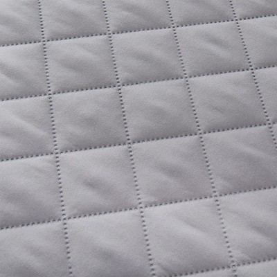 Twin Gray Quilted Waterproof Mattress Protector with Deep Pocket
