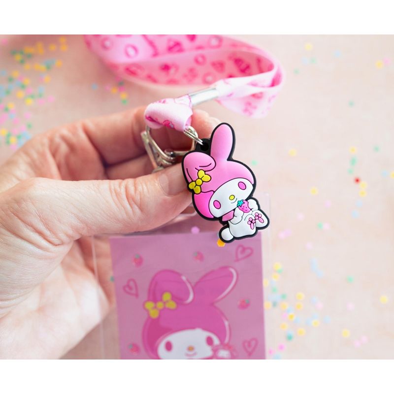 Surreal Entertainment Sanrio My Melody And Kuromi Lanyards With ID Badge Holders and Charms | Set of 2, 4 of 10