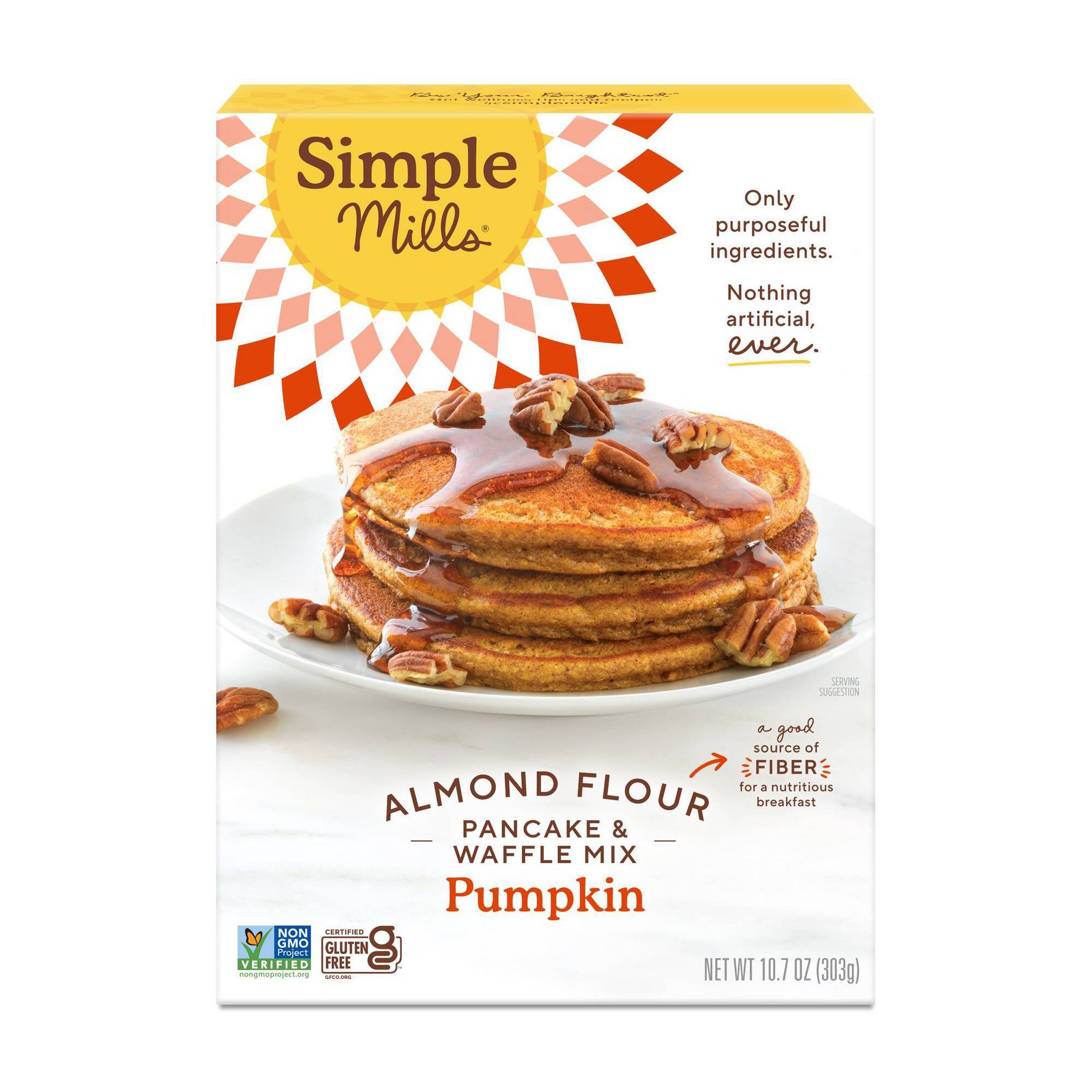 Simple Mills Pumpkin Almond Flour Pancake and Waffle Mix - 10.7oz