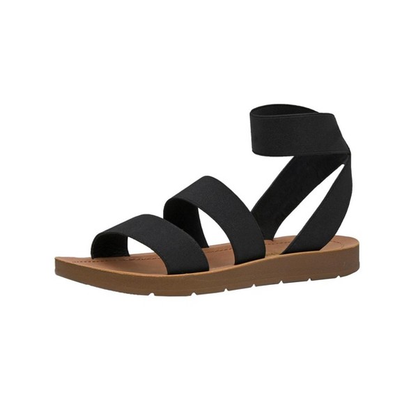 Sandalias planas CUSHIONAIRE Indego de entrada y salida para mujer - sandalias casuales ligeras con tobillera