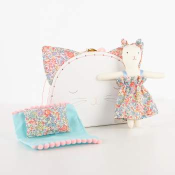 Meri Meri Floral Kitty Mini Suitcase Doll (Pack of 1)