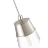 Wentworth 1-Light Pendant - Modern Glass Shade with Brushed Nickel Accents, Dimmable - 3 of 4