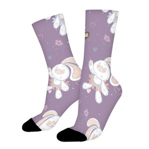 Cute Little Animals Women Printed Crew Socks Funny Funky Socks Soft Polyester Novelty Gifts for Artists Men - 1 of 1