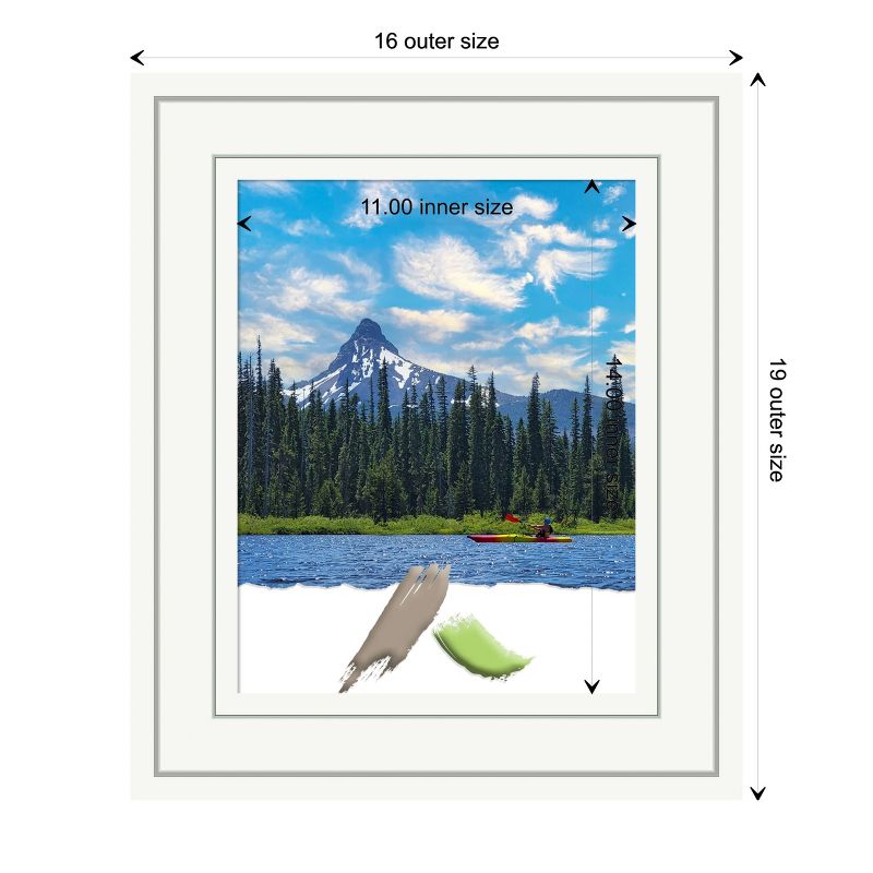 Amanti Art Craftsman White Wood Picture Frame, 4 of 8