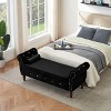 CAVINAS Modern Rectangular Crystal Buckle Ottoman Bench with Storage,Wooden Storage Ottoman for Living Room - 2 of 4