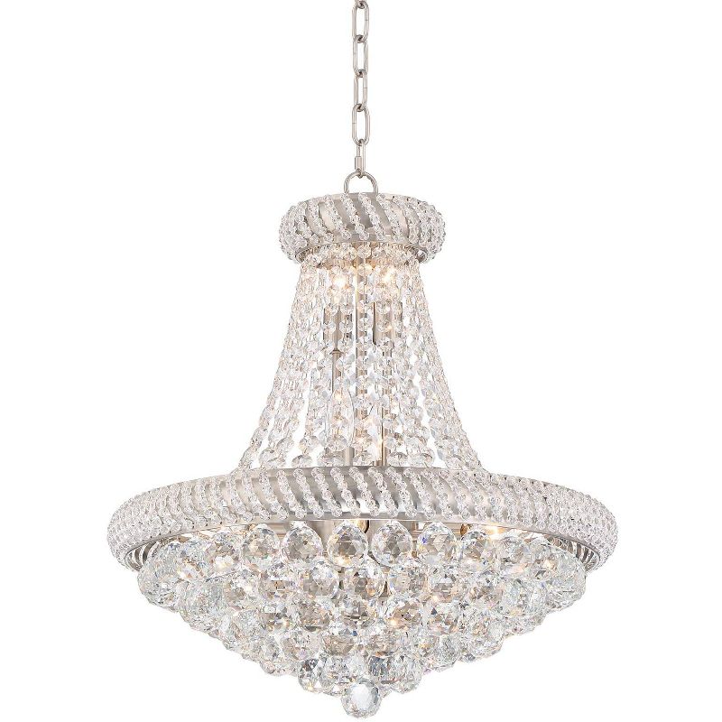 Vienna Full Spectrum Diana Brushed Nickel Chandelier 20" Wide Modern Crystal Beads 12-Light Fixture for Dining Room Foyer Kitchen Island Entryway Home, 1 of 10