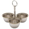 Jiallo Silver Stainless Steel Triple nut dish w/twisted border - image 2 of 2