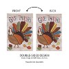 Evergreen Flag Tom Turkey Thanksgiving Burlap Garden Flag, Welcome Fall Garden Flags 12x18 Double Sided, Outside - 4 of 4