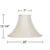 Imperial Shade Creme Large Bell Lamp Shade 7" Top x 20" Bottom x 13.75" Slant x 12.25" High (Spider) Replacement with Harp and Finial - 4 of 4