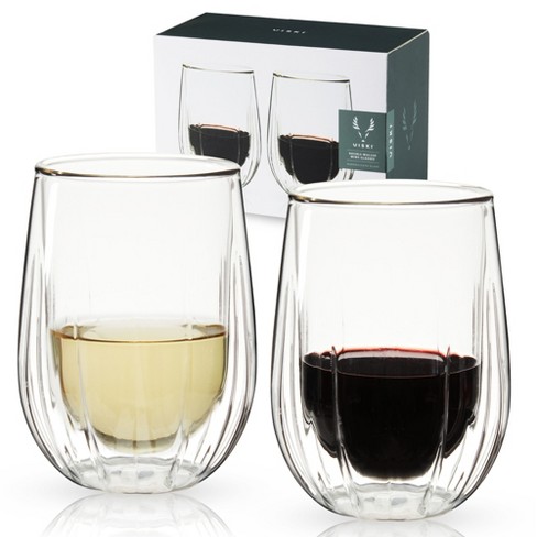 Laurel Crystal White Wine Glasses Set of 2