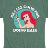 Women's - Disney Princess - Ariel Fork Really Good For Doing Hair Short Sleeve Graphic T-Shirt - 2 of 4