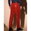 INSPIRE CHIC Men's Straight Leg Button Down Party Shiny Sequin Dress Pants - 3 of 4