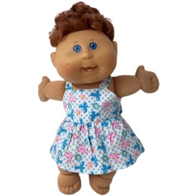 Doll Clothes Superstore Handmade Pink and Blue Butterfly Dress Fits Cabbage Patch Preemie and Newborn Dolls