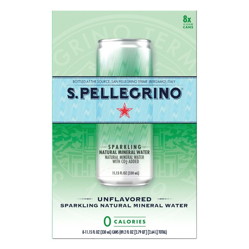 S.Pellegrino Sparkling Natural Mineral Water - 8pk/11.15 fl oz Cans, 2 of 9
