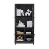 Okak Glass Door Wooden Bookshelf Cainet Organizer with Adjustable Shelves,Display Bookcase Storage Rack for Office,Living Room - 3 of 4