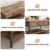 Coffee Table with Drawers 41" Wooden Coffee Table with Storage Rectangular Cocktail Table - 4 of 4