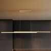 Rennnsan Dorene 59" W 2 -Light LED Modern Linear Kitchen Island Pendant in Brushed Gold & Black - 4 of 4