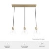 Hunter 6" Van Nuys Ceiling Light Alturas Gold Finish - 3-Bulb Dimmable Linear Cluster Fixture for Indoor Spaces - 3 of 4
