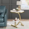 Tribesigns 2-Tier Round Sofa Side Table - image 2 of 4