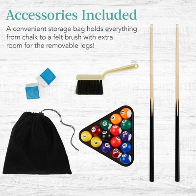 40-Inch Black Composite Wood Tabletop Billiard Game