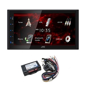 JVC KW-M180BT 6.8" Short DMR, USB Mirroring, 1Cam, 2V,Fast Startup with PAC SWI-CP2 Steering Wheel Interface - 1 of 4