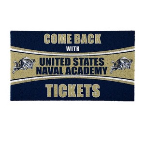 Evergreen Come Back with Tickets US Naval Academy 28" x 16" Woven PVC Indoor Outdoor Doormat - 1 of 4