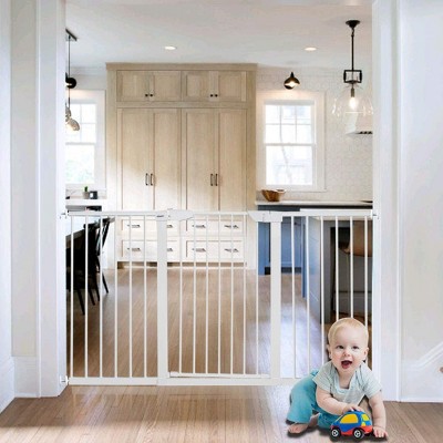 Tramull Baby Extra Wide Baby Gate for Kids Or Pets Walk Thru Dog Gates for The House Doorway Child Safety Gate