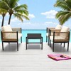 Modular Multi-Person Outdoor Sofa Set with Tempered Glass Table – Ideal for Garden, Backyard, and Balcony - 3 of 4