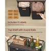 Laundry Sorter with Wheels, 26.4 Gal Rolling Cart with 2 Removable Liners & 6 Labels, Top Shelf for Detergent, Portable Hamper, Ink Black - 4 of 4