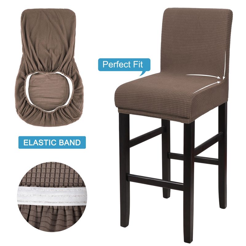 PiccoCasa Stretch Bar Stool Covers Pub Counter Height Side Chair Covers, 3 of 5