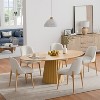 Lirago dinning table set of 6 67"L*33.5"W*30"H- Natural Wood Finish - 4 of 4