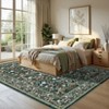 Garvee Floral Print Area Rugs for Living Room Bedroom Soft Washable Non-Slip Stain Resistant Carpet - 2 of 4