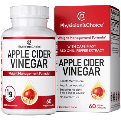 Photo 1 of Physicians Choice Apple Cider Vinegar Capsules - 60ct - EXP 08/2024