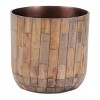 Round Wooden Planter (Set of 2) - 2 of 3