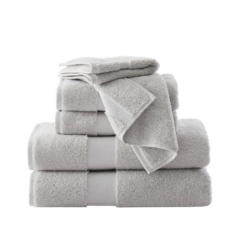 6pc Solid Turkish Cotton Bath Towel Set - Brooklyn Loom, 1 of 5