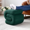 UPHA Modern S-Shape Small Makeup Stool Fabric Ottoman, Footstool - 2 of 4