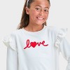 Girls' French Terry Valentine's Day Pullover Sweatshirt - Cat & Jack™ - image 2 of 4