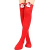 BABYYER Christmas Socks, Women Thigh High Long Stockings with Xmas Doll Elastic and Soft for Holiday Decorations - 2 of 4