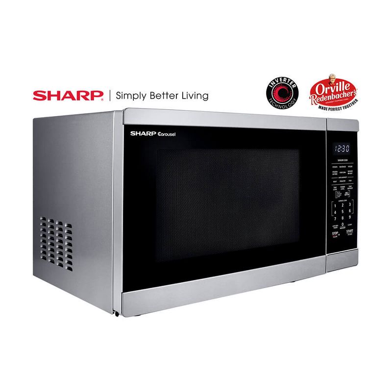 Sharp SMC1464HS 1.4 Cu. Ft. Stainless Steel Countertop Microwave, 3 of 5