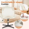 Sevobal Task And Office Chairs Cross-Legged Chair, No Wheels Armless Swivel Home Office Chair, Adjustable Height, Beige, 25.5"*25.9"*35" - 4 of 4