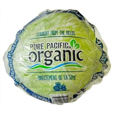 Fresh Organic Iceberg Lettuce - each