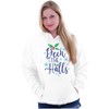 Christmas Deck The Halls Snowflakes Hoodie Sweatshirt Women Men Brisco Brands - 4 of 4