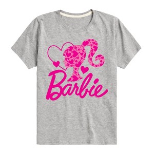 Boys' - Barbie - Pink Heart Logo Short Sleeve Graphic T-Shirt - 1 of 4