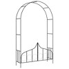 vidaXL Garden Arch Black Powder-coated iron Large Sturdy Garden Arch - 2 of 4