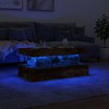 vidaXL Coffee Table with led Lights - Smoked Oak Engineered Wood - Modern Living Room Furniture - RGB Adjustable Lighting - 4 of 4